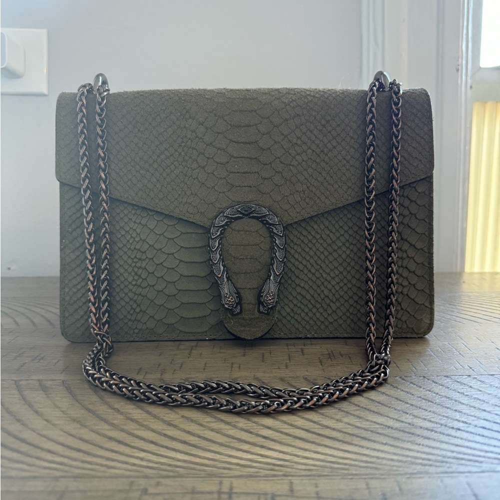 Green Designer Shoulder Bag